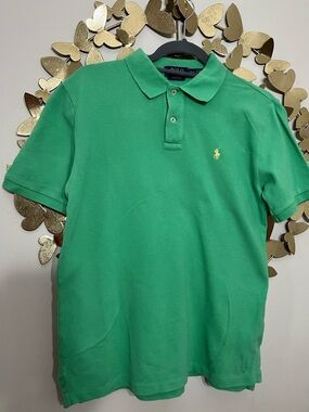 Polo by Ralph Lauren boy’s Bright Green Short-Sleeve Polo with Yellow Pony